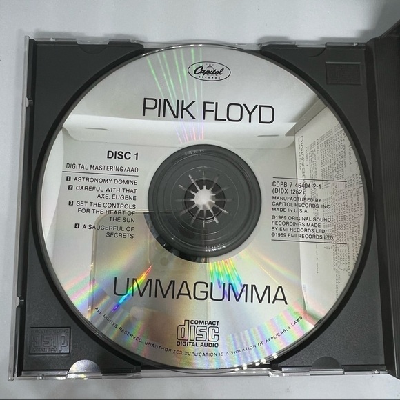 EUC - pink floyd ummagumma CD set - 1987 capitol records – CDPB 7 46405 2 - Picture 7 of 14